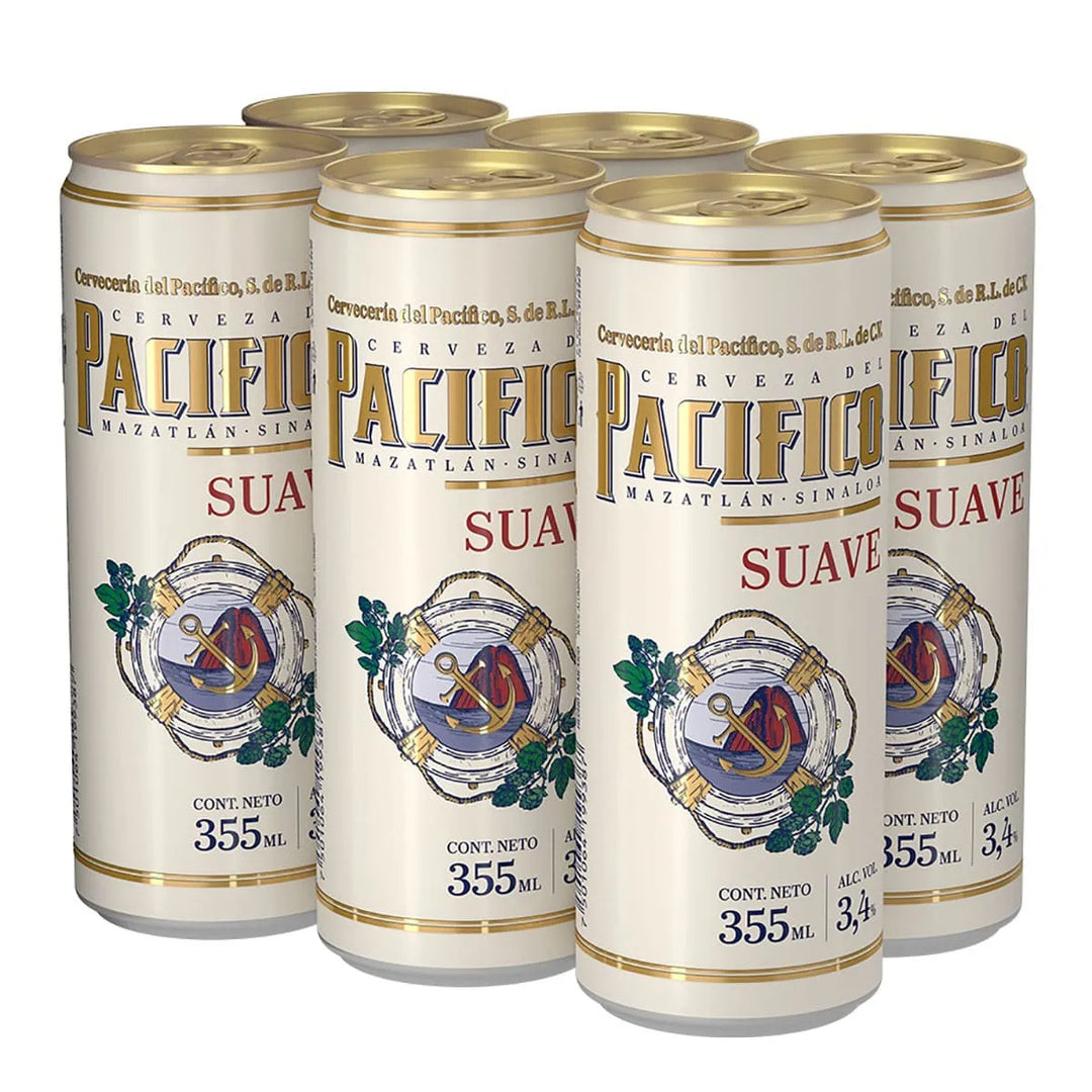 Cerveza Pacifico Suave 6Pack Lata 355 ml