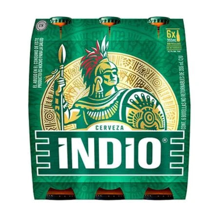 Cerveza Indio 6Pack Botella